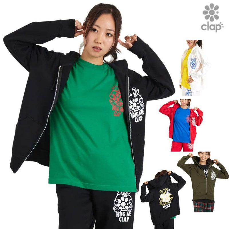 クラップCLAPハグミージップフーディーレディーススポーツアパレルトレーニングフィットネス女性CP25001
