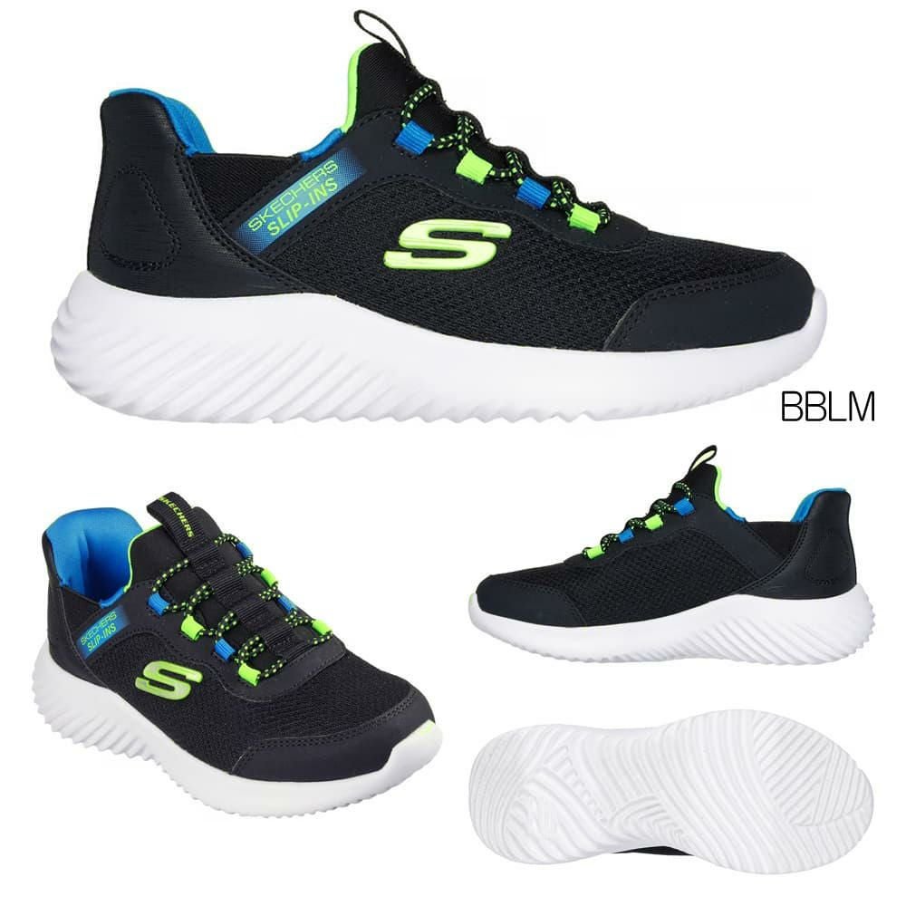 スケッチャーズSKECHERSキッズシューズスポーツカジュアルシューズスニーカー靴スリップインズバウンダーブリスクバーストSlip-insBOUNDERBRISKBURSTジュニア26年春夏モデルSKJ403822L