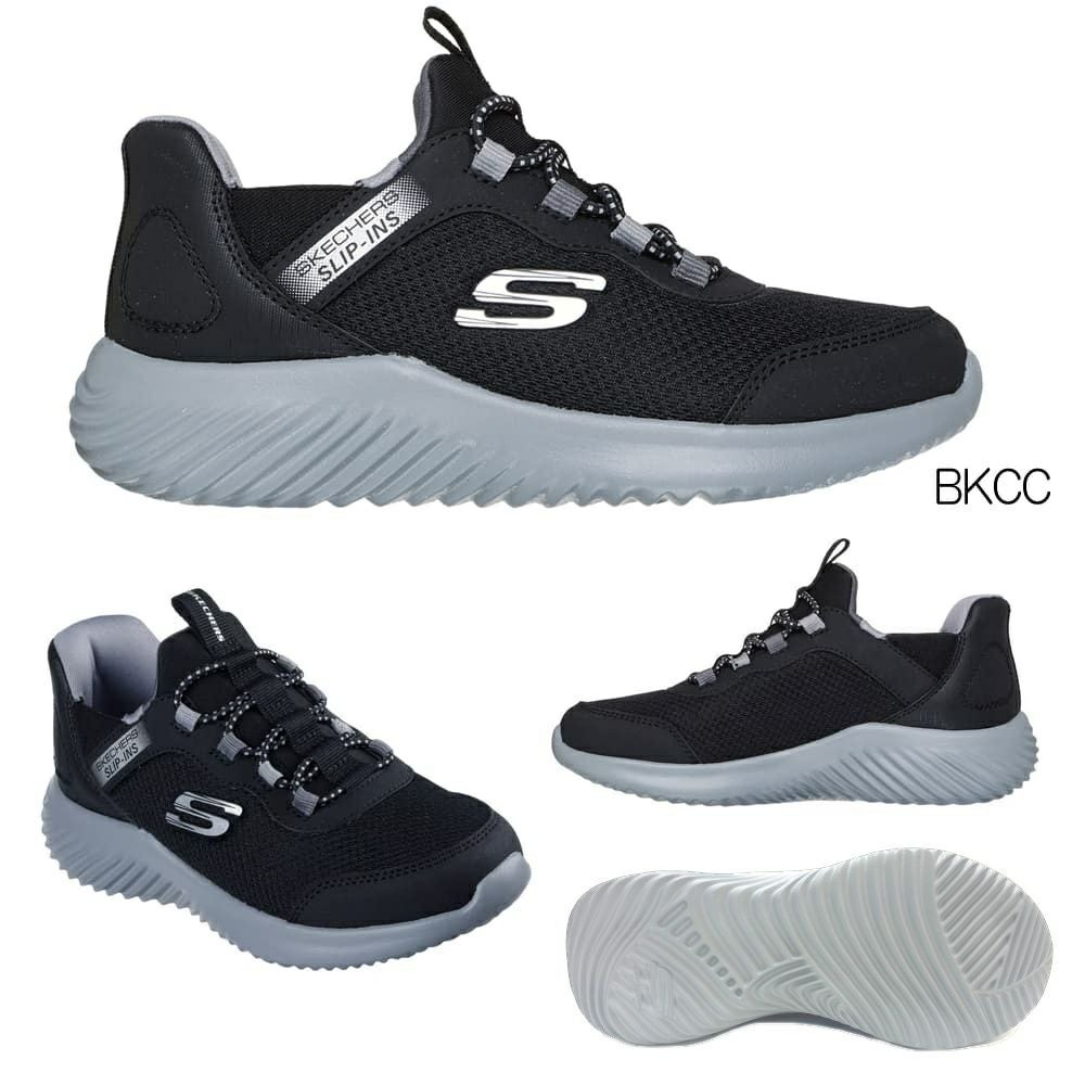 スケッチャーズSKECHERSキッズシューズスポーツカジュアルシューズスニーカー靴スリップインズバウンダーブリスクバーストSlip-insBOUNDERBRISKBURSTジュニア26年春夏モデルSKJ403822L