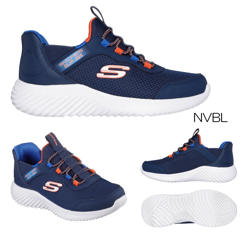 スケッチャーズ SKECHERS ジュニア男子 キッズシューズ スポーツカジュアルシューズ スニーカー 靴 スリップインズ バウンダー ブリスク バースト Slip-ins BOUNDER BRISK BURST SKJ403822L