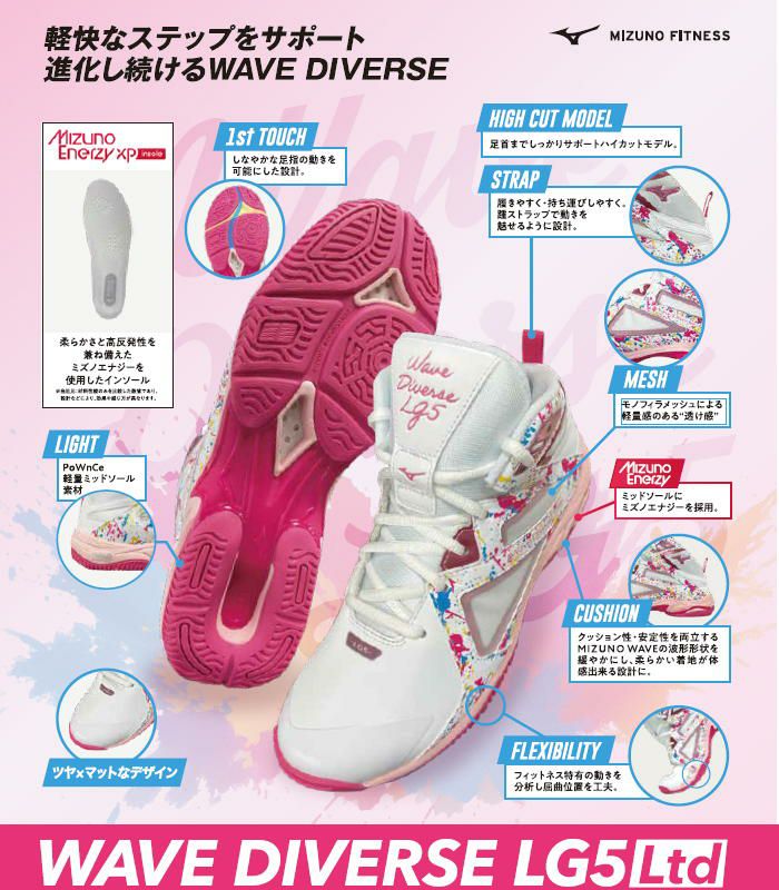 ミズノMIZUNOフィットネスシューズウエーブダイバースLG5WAVEDIVERSE2026年春夏モデル限定カラー31GF2675