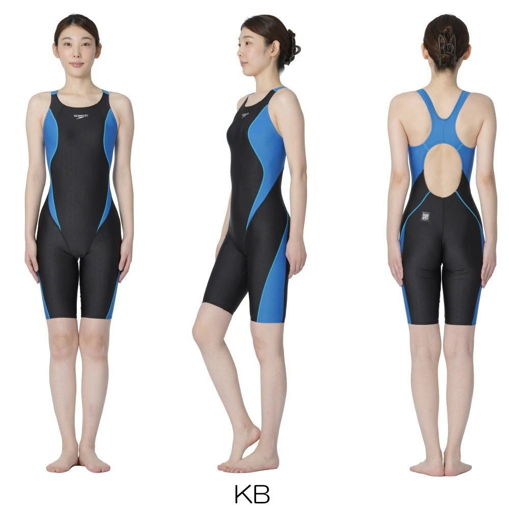 スピードSPEEDO競泳水着レディースWA承認モデルフレックスシグマニューセミオープンバックニースキン2オールインワンFLEXΣν2026年春夏モデルSCW12602Ffinaマークあり