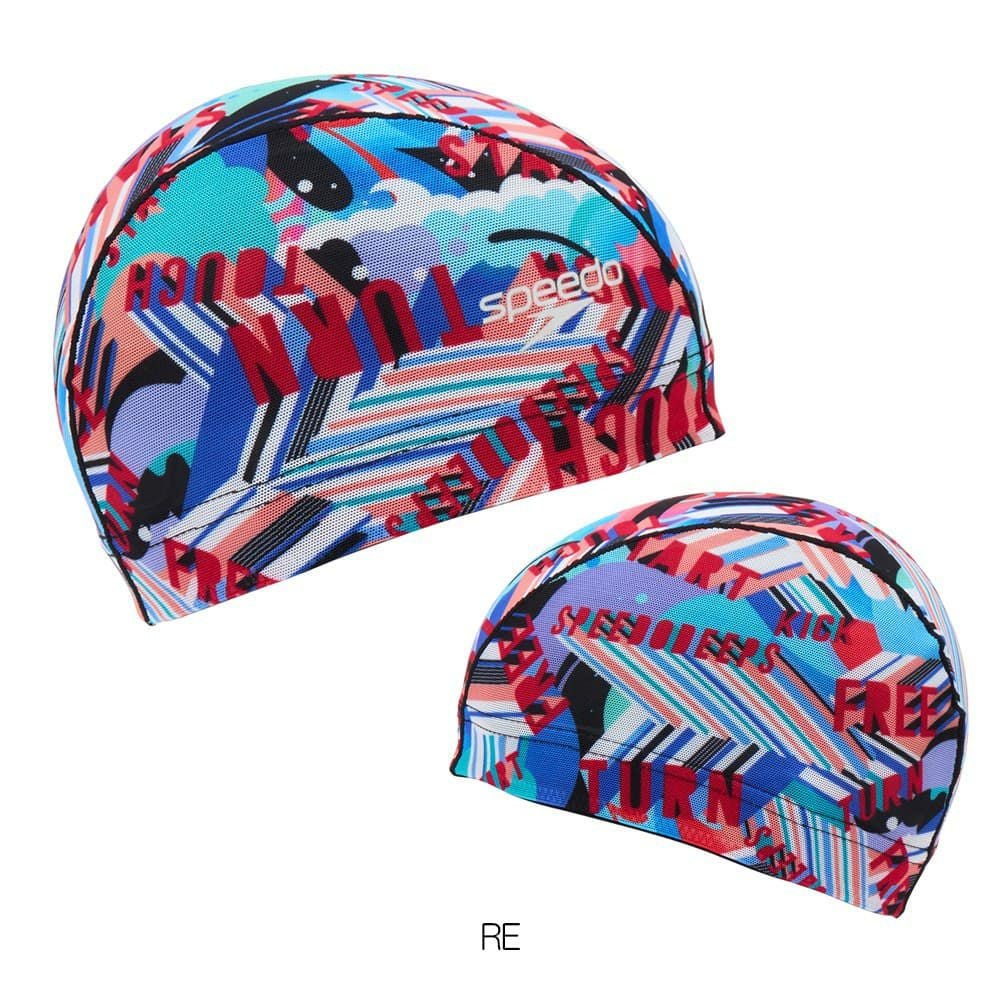 スピードSPEEDO水泳ワーディングストライプスメッシュキャップスイムキャップ水泳小物2026年春夏モデルSE12606