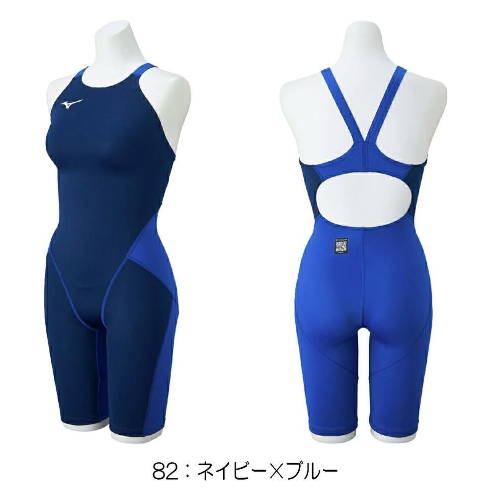 ミズノMIZUNO競泳水着レディースWA承認モデルGX・SONICSTREAMハーフスーツレースオープンバックオールインワン2025年秋冬モデルN2MGC720finaマークあり