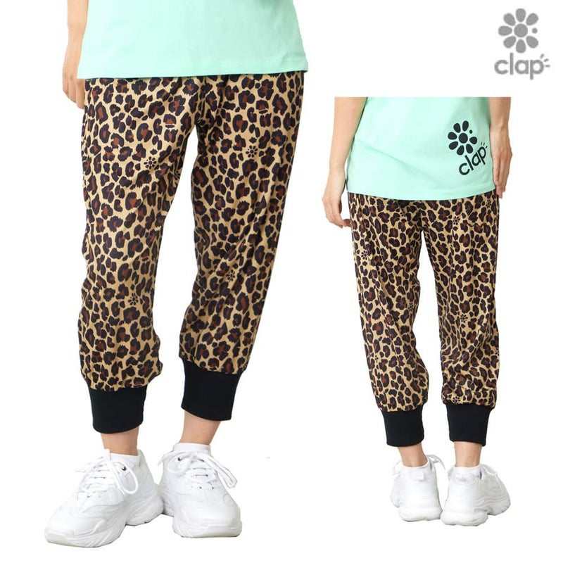 クラップCLAPレオパードイージーレディーススポーツアパレルトレーニングフィットネス女性CE26001
