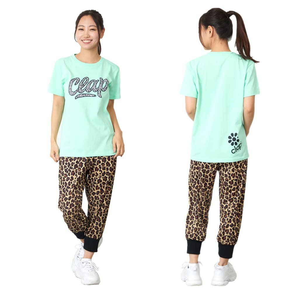 クラップCLAPレオパードイージーレディーススポーツアパレルトレーニングフィットネス女性CE26001