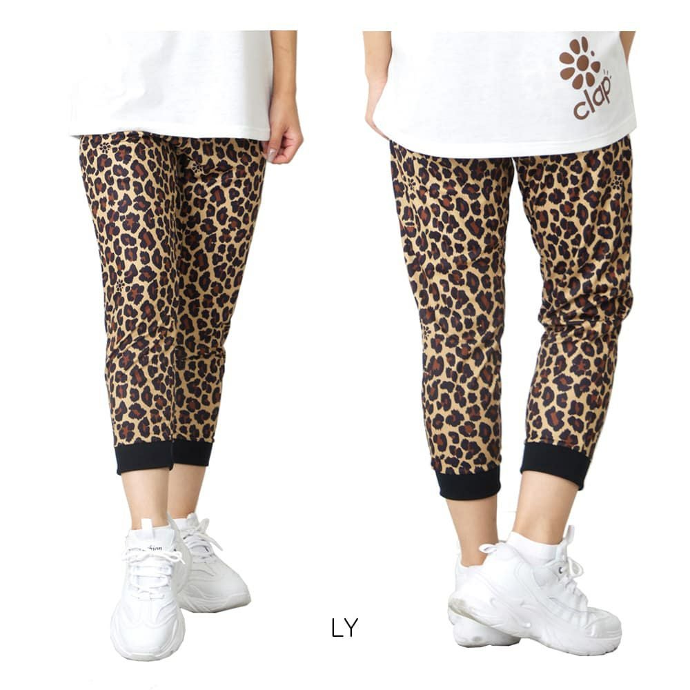 クラップCLAPレオパードイーシャトゥーレディーススポーツアパレルトレーニングフィットネス女性CE26003