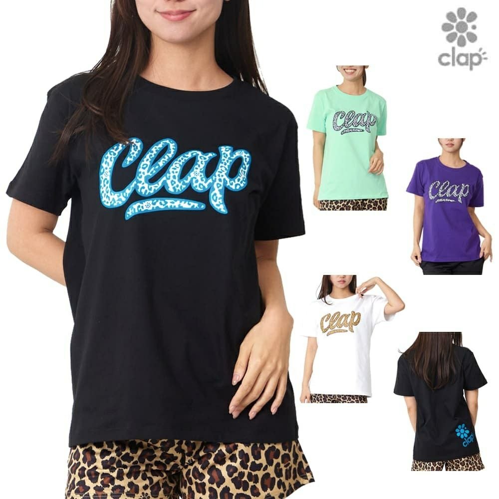 クラップCLAPレオクラップTシャツレディーススポーツアパレルトレーニングフィットネス女性CTS26002