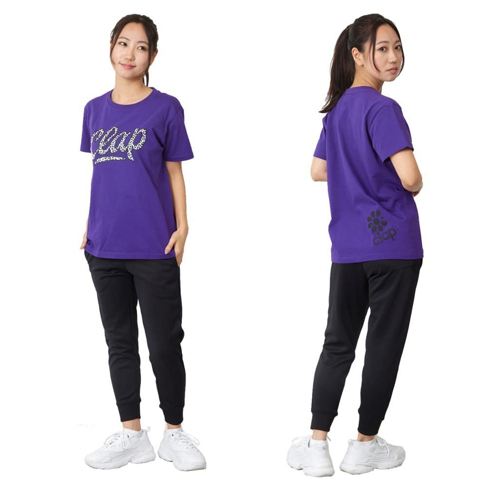 クラップCLAPレオクラップTシャツレディーススポーツアパレルトレーニングフィットネス女性CTS26002