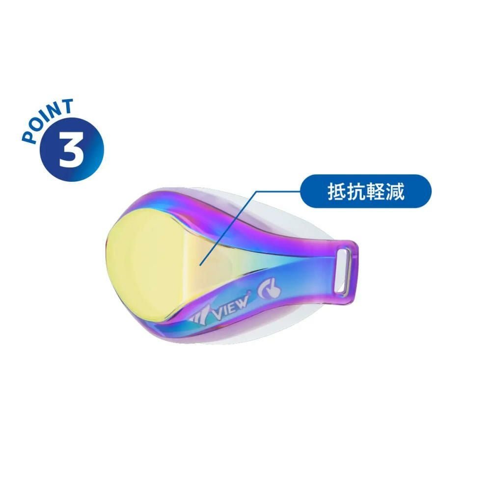 VIEWスイミングゴーグルクッション付きジュニアミラータイプTRYトライV260JSAM