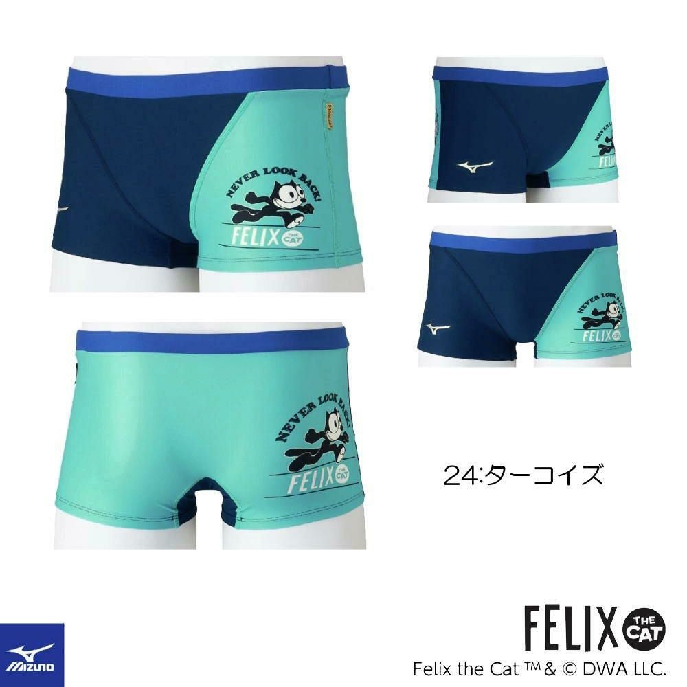 ミズノMIZUNO競泳水着練習用水着メンズエクサースーツショートスパッツEXERSUITSU-FitフィリックスFELIXTHECAT競泳練習水着2026年春夏モデルN2MBD590