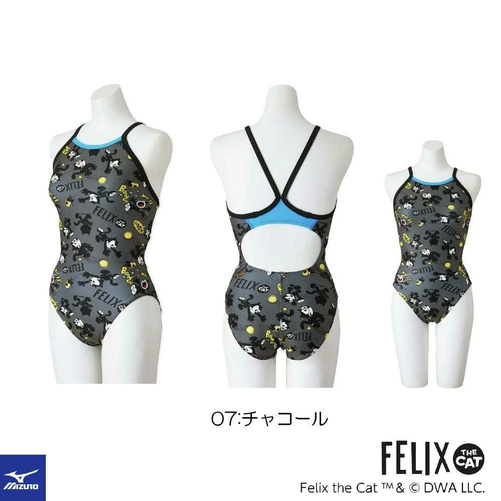 ミズノMIZUNO競泳水着練習用水着レディースエクサースーツミディアムカットEXERSUITSU-FitフィリックスFELIXTHECAT競泳練習水着2026年春夏モデルN2MAD791