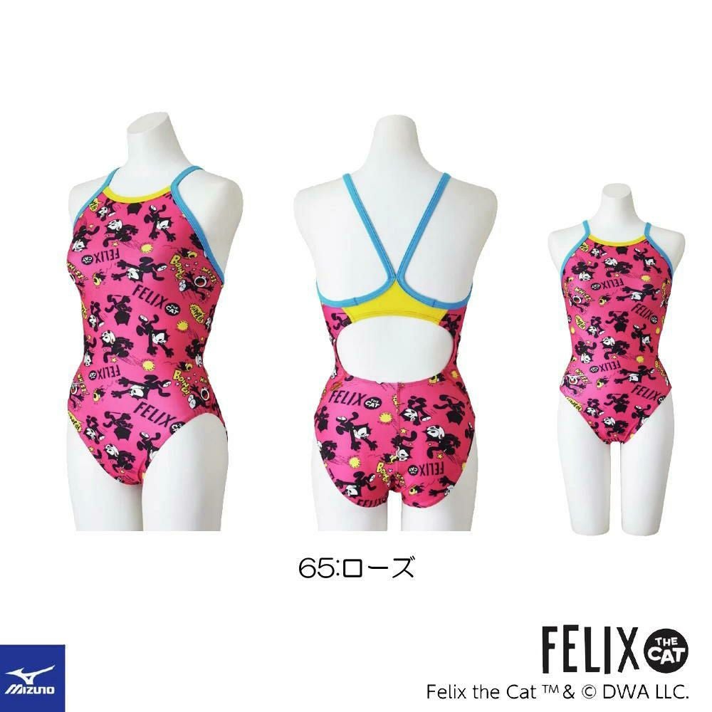 ミズノMIZUNO競泳水着練習用水着レディースエクサースーツミディアムカットEXERSUITSU-FitフィリックスFELIXTHECAT競泳練習水着2026年春夏モデルN2MAD791