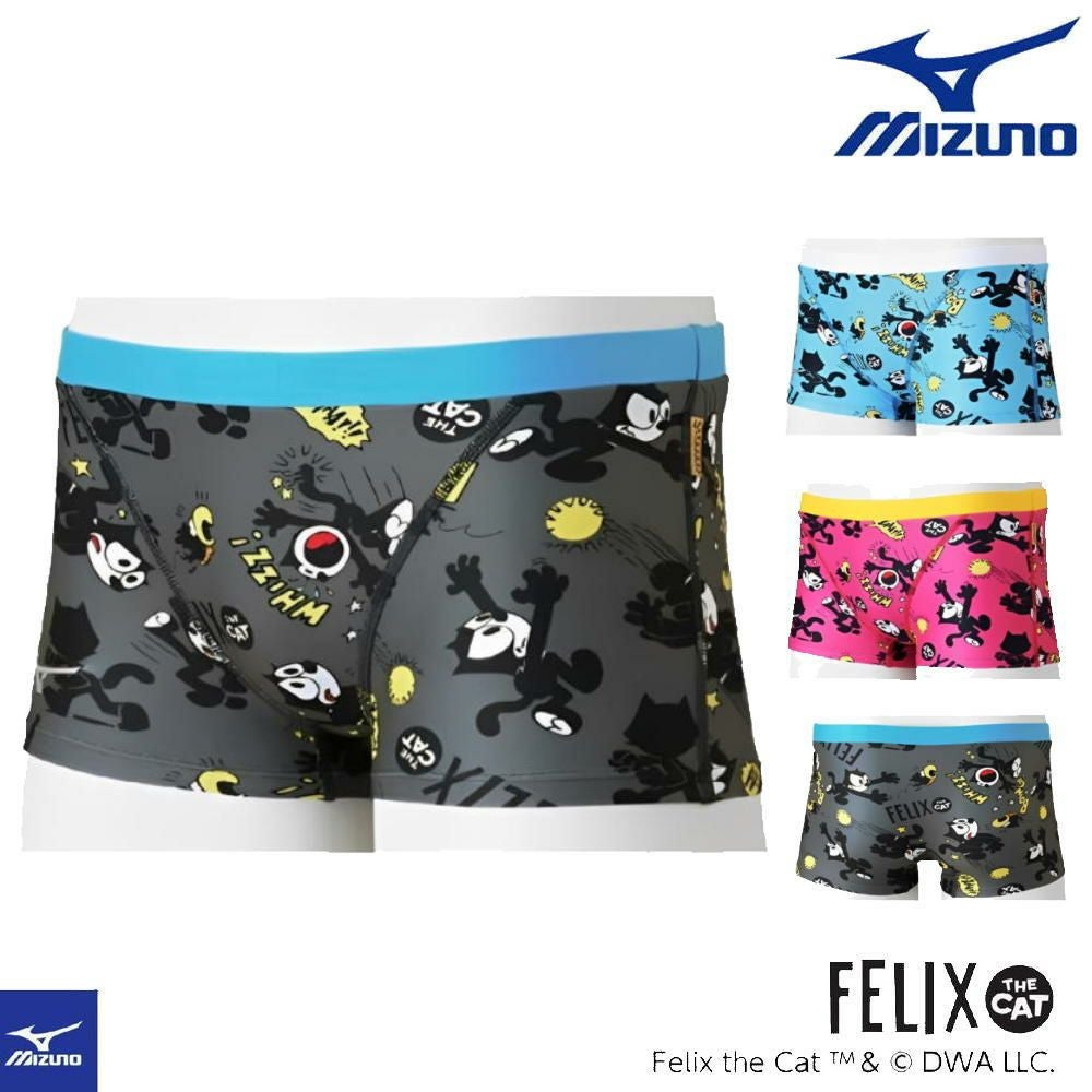 ミズノMIZUNO競泳水着練習用水着メンズエクサースーツショートスパッツEXER SUITSU-FitフィリックスFELIXTHECAT競泳練習水着2026年春夏モデルN2MBD591