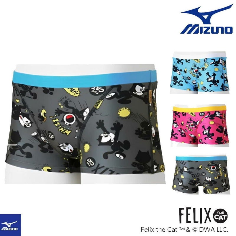 ミズノMIZUNO競泳水着練習用水着メンズエクサースーツショートスパッツEXER SUITSU-FitフィリックスFELIXTHECAT競泳練習水着2026年春夏モデルN2MBD591