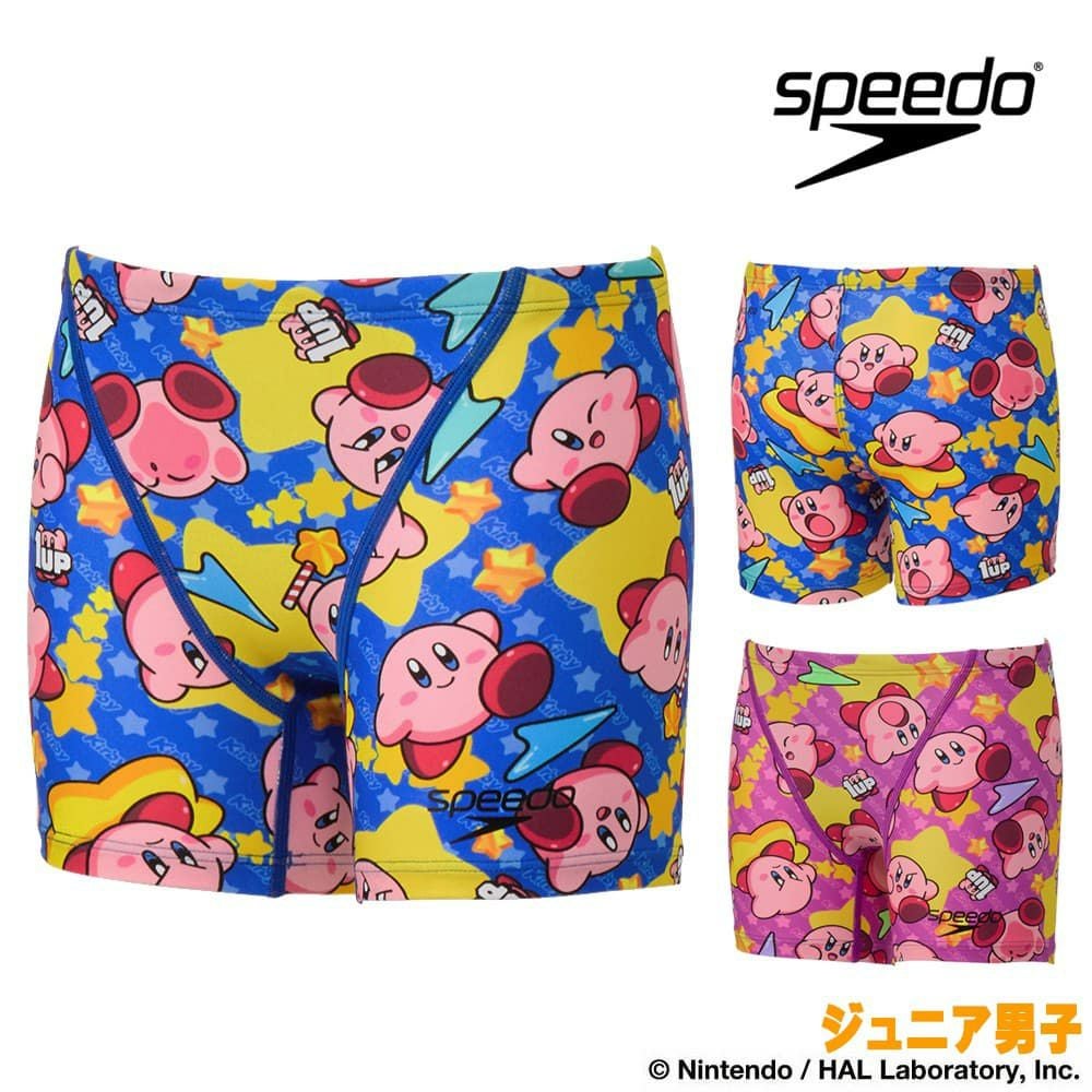 スピードSPEEDO競泳水着練習用水着ジュニア男子カービィスーパースターターンズハーフボックスENDURANCEECO競泳練習水着2026年春夏モデルSTB52601