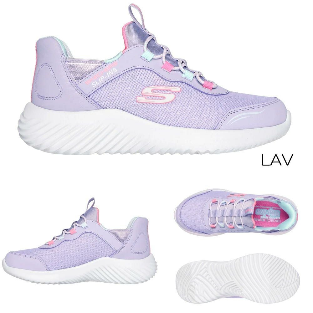 スケッチャーズSKECHERSキッズシューズスニーカー靴スリップインズバウンダーシンプルキュートSlip-insBOUNDERSIMPLECUTEジュニア女子SKJ303585L