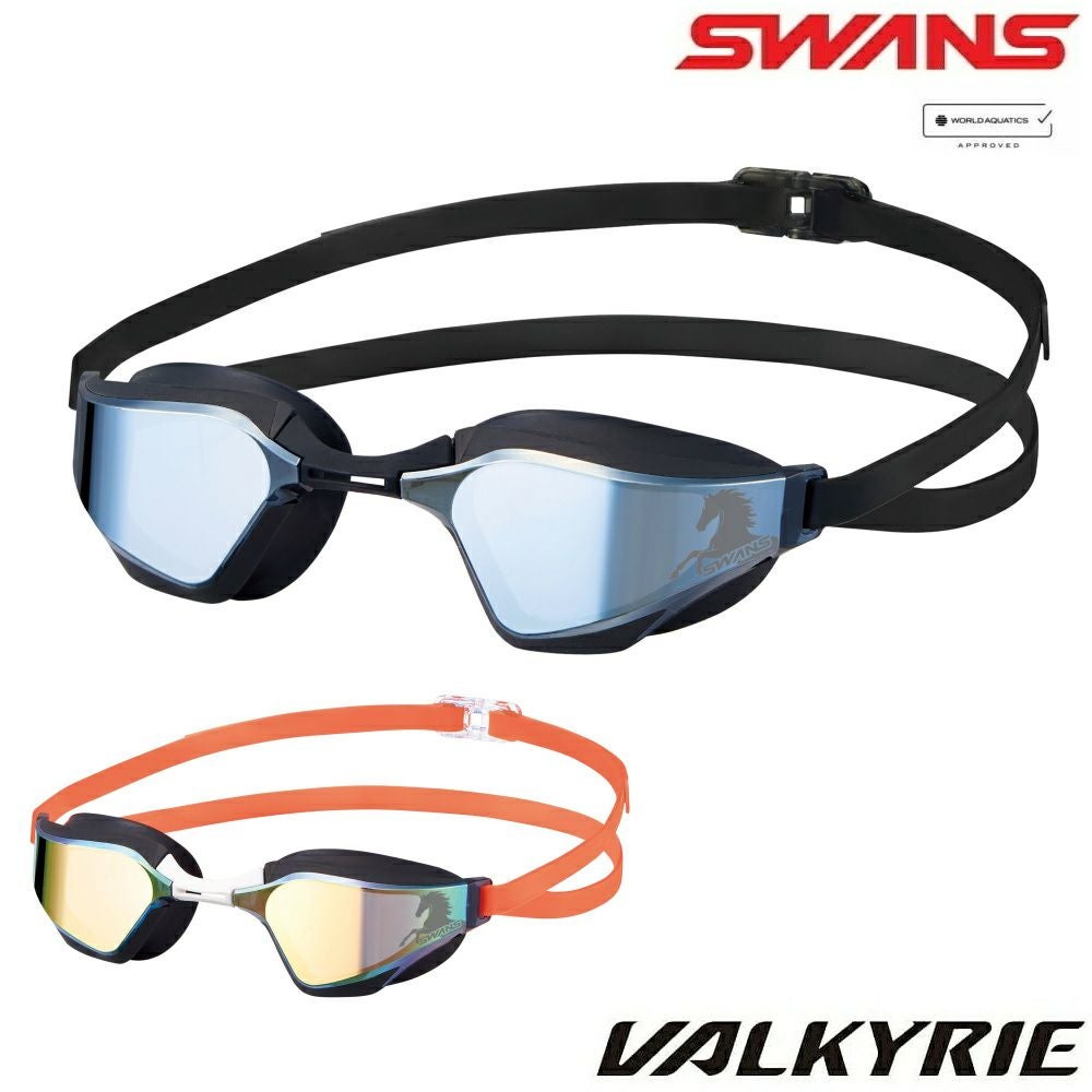 SWANSスワンズレーシングゴーグルヴァルキリーミラーレンズクッション付きWA承認競泳2026年春夏限定モデル午年馬年SR-72MLT26S