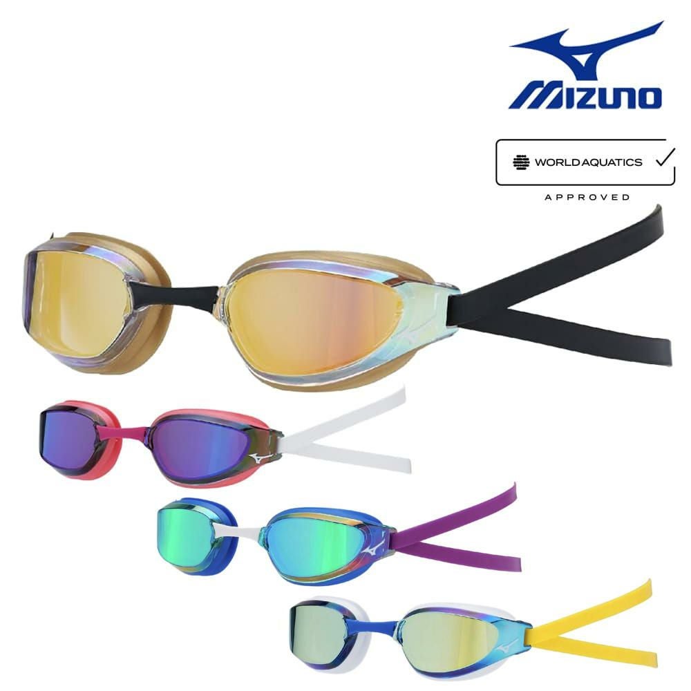 ミズノMIZUNO水泳レーシングゴーグル限定ゴーグルクッションカーブレンズクッション一体型WA承認モデルくもり止め競泳2026年春夏モデルN3JED031fina承認