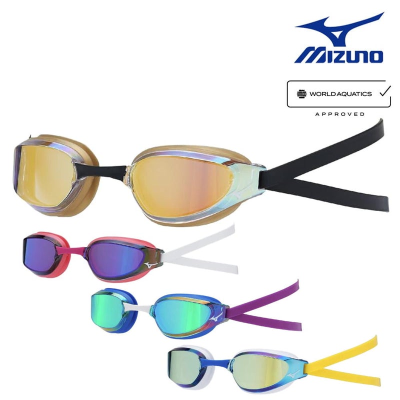 ミズノMIZUNO水泳レーシングゴーグル限定ゴーグルクッションカーブレンズクッション一体型WA承認モデルくもり止め競泳2026年春夏モデルN3JED031fina承認