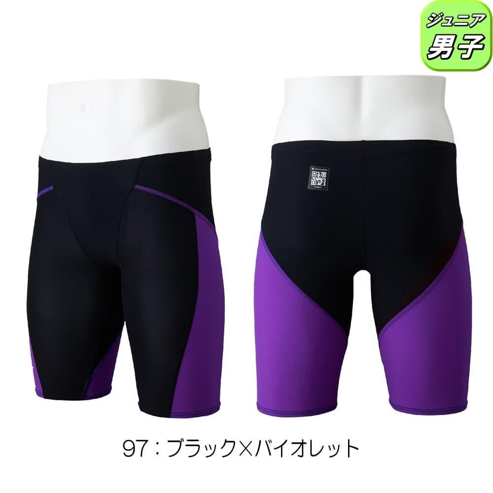 ミズノMIZUNO競泳水着ジュニア男子WA承認モデルGX・SONICLITEハーフスパッツ2026年春夏モデルN2MBD410finaマークあり