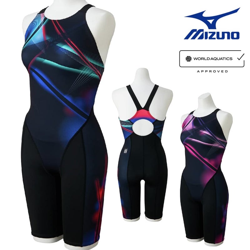 ミズノMIZUNO競泳水着レディースWA承認モデルSTGraphicハーフスーツ（マスターズバック）GX・SONICSTREAM2026年春夏モデルN2MGD241finaマークあり