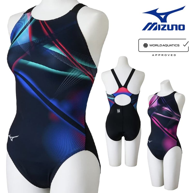 ミズノMIZUNO競泳水着レディースWA承認モデルSTGraphicローカットGX・SONICSTREAM2026年春夏モデルN2MAD241finaマークあり