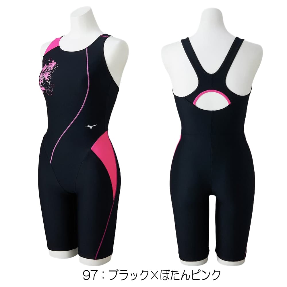 ミズノMIZUNOフィットネス水着レディースStrokeONEオールインワンパッド付き2026年春夏モデルN2JGD310