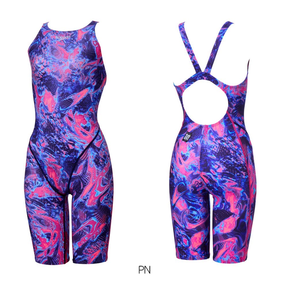 スピードSPEEDO競泳水着レディースWA承認モデルフレックスシグマニューオープンバックニースキン2オールインワンFLEXΣν2026年春夏モデルSCW12606Ffinaマークあり