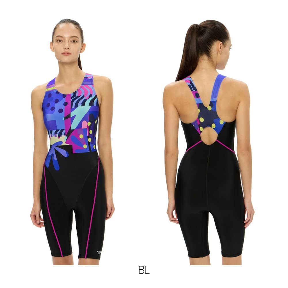 スピードSPEEDOフィットネス水着レディースウォーターファンルースンニースキンオールインワンパッド付きUltraStretch02026年春夏モデルSFW12613