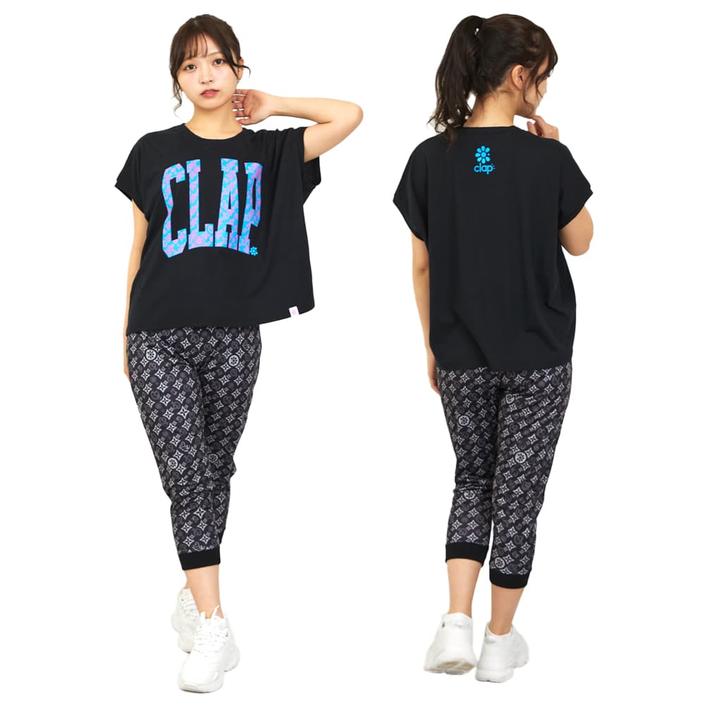 クラップCLAPモノグラムクラップドルマンLレディーススポーツアパレルトレーニングフィットネス女性CTS26009