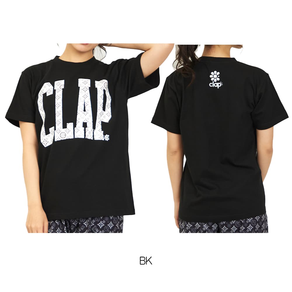 クラップCLAPモノグラムクラップTシャツレディーススポーツアパレルトレーニングフィットネス女性CTS26010