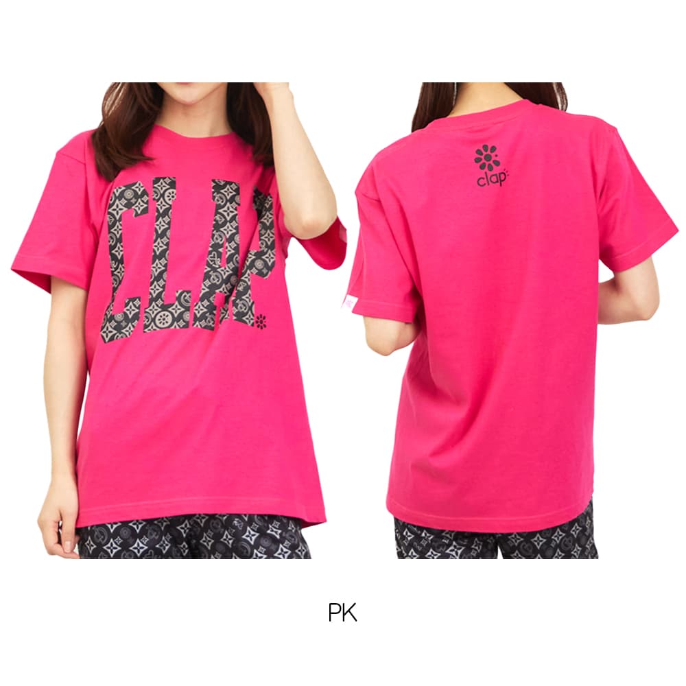 クラップCLAPモノグラムクラップTシャツレディーススポーツアパレルトレーニングフィットネス女性CTS26010