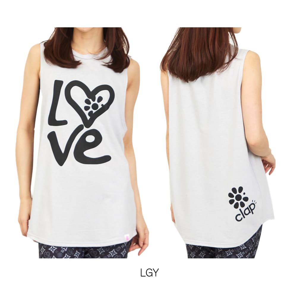 クラップCLAPラブクラップトレーニングタンクトップレディーススポーツアパレルトレーニングフィットネス女性CTS26011