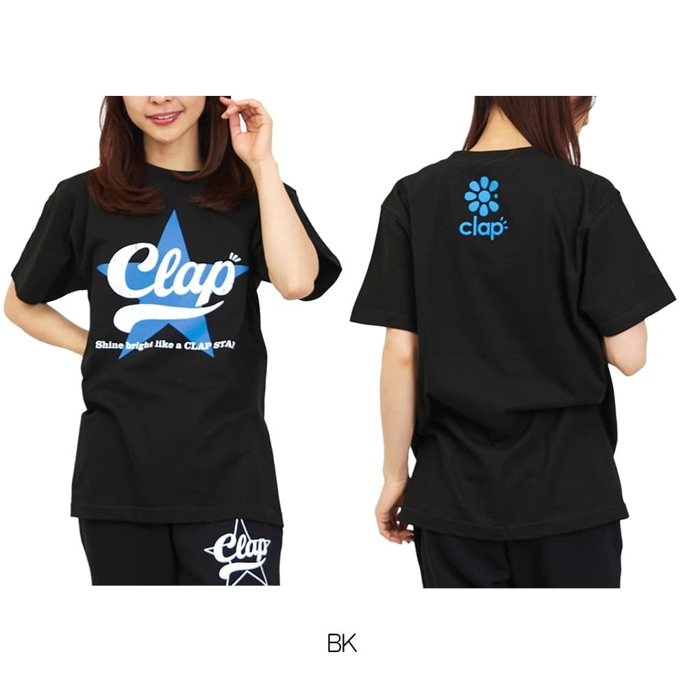 クラップCLAPクラップスターTシャツレディーススポーツアパレルトレーニングフィットネス女性CTS26016