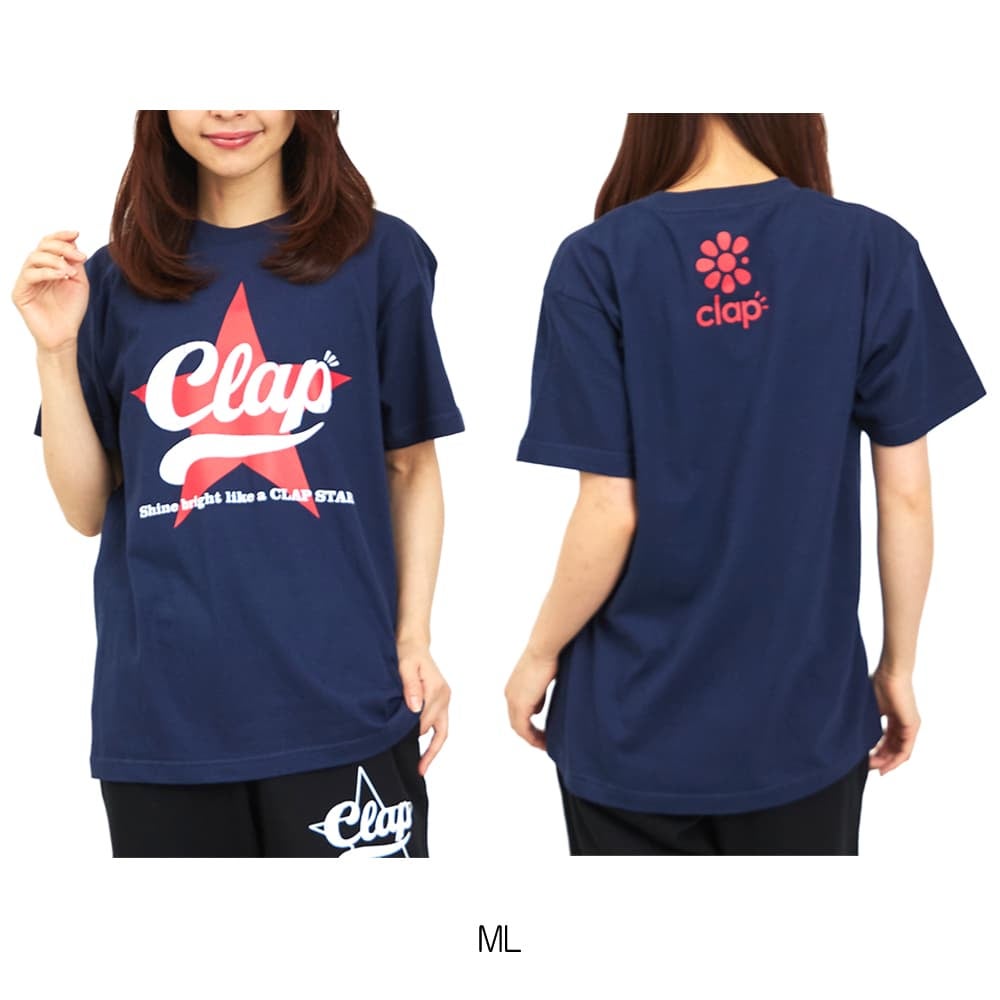 クラップCLAPクラップスターTシャツレディーススポーツアパレルトレーニングフィットネス女性CTS26016