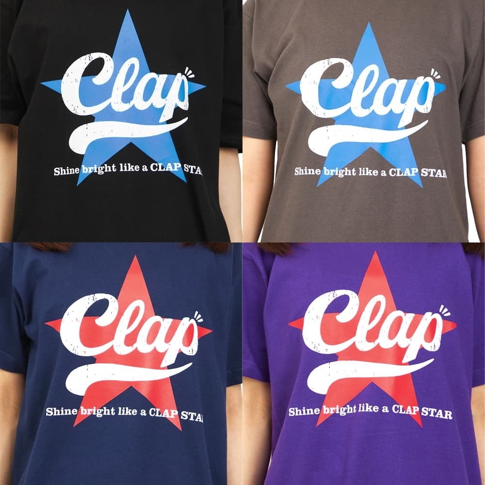 クラップCLAPクラップスターTシャツレディーススポーツアパレルトレーニングフィットネス女性CTS26016