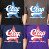 クラップCLAPクラップスターTシャツレディーススポーツアパレルトレーニングフィットネス女性CTS26016