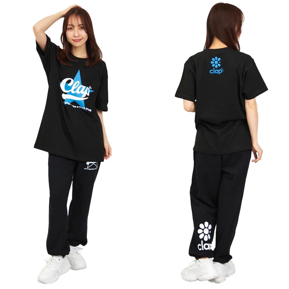 クラップCLAPクラップスターTシャツレディーススポーツアパレルトレーニングフィットネス女性CTS26016
