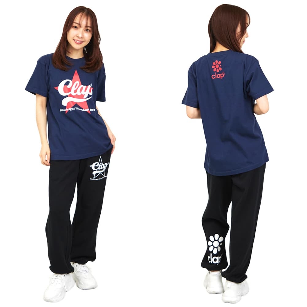 クラップCLAPクラップスターTシャツレディーススポーツアパレルトレーニングフィットネス女性CTS26016