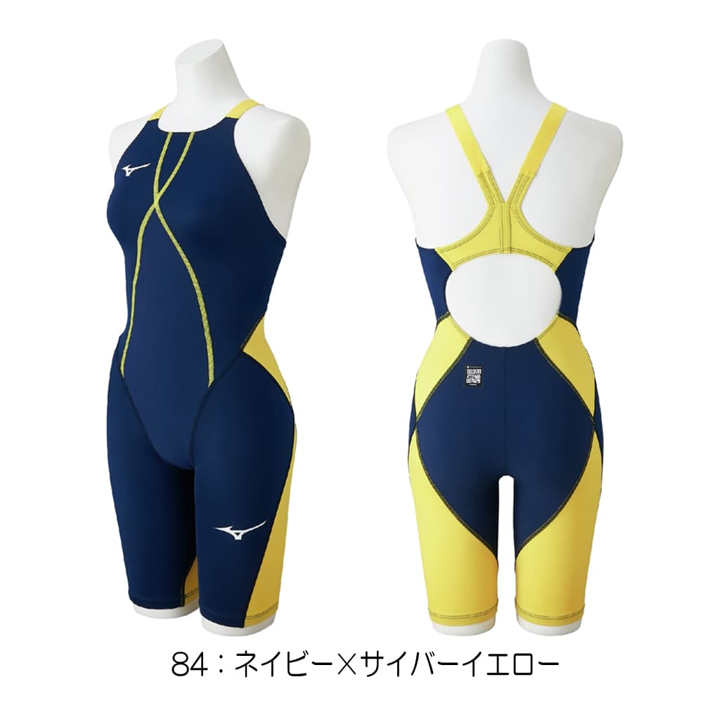 ミズノMIZUNO競泳水着レディースWA承認モデルGX・SONICDUALハーフスーツ2026年春夏モデルN2MGD215finaマークあり