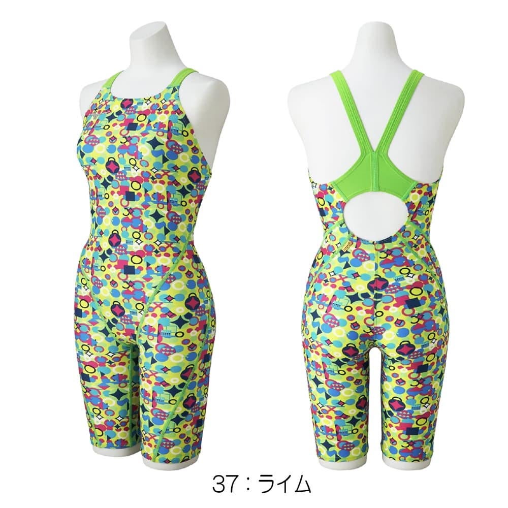 ミズノMIZUNO競泳水着練習用水着レディースエクサースーツハーフスーツオールインワンEXERSUITSU-Fit競泳練習水着2026年春夏モデルN2MGD285