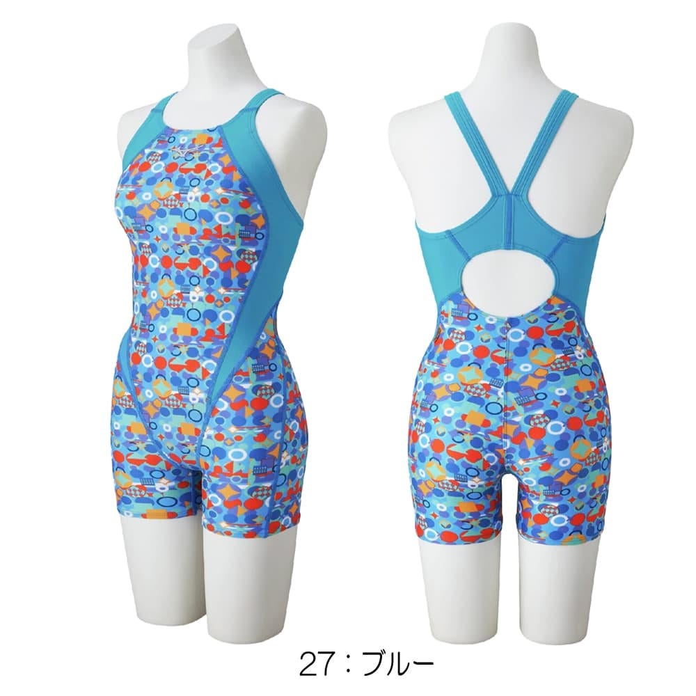 ミズノMIZUNO競泳水着練習用水着レディースエクサースーツミディアムハーフスーツオールインワンEXERSUITSU-Fit競泳練習水着2026年春夏モデルN2MGD286