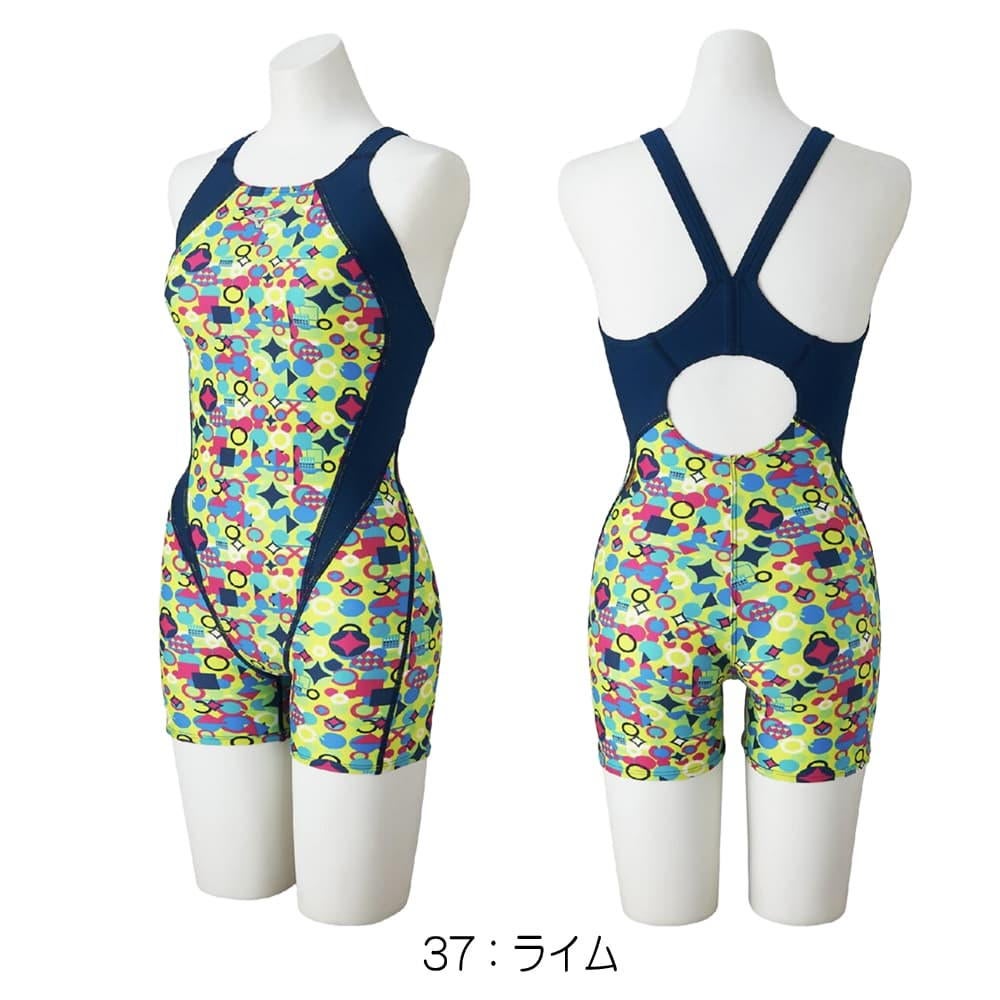 ミズノMIZUNO競泳水着練習用水着レディースエクサースーツミディアムハーフスーツオールインワンEXERSUITSU-Fit競泳練習水着2026年春夏モデルN2MGD286