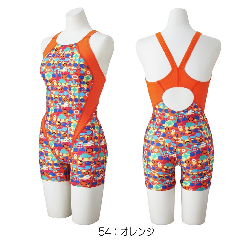 ミズノMIZUNO競泳水着練習用水着レディースエクサースーツミディアムハーフスーツEXERSUITSU-Fit競泳練習水着2026年春夏モデルN2MGD286