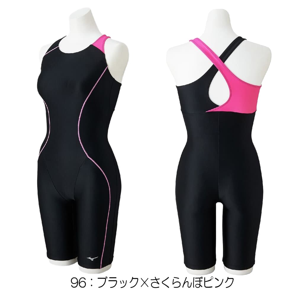 ミズノMIZUNOフィットネス水着レディースStrokeONEオールインワンパッド付き2026年春夏モデルN2JGD301