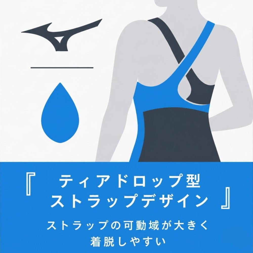 ミズノMIZUNOフィットネス水着レディースStrokeONEオールインワンパッド付き2026年春夏モデルN2JGD301