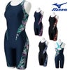 ミズノMIZUNOフィットネス水着レディースStrokeONEオールインワンパッド付き2026年春夏モデルN2JGD313