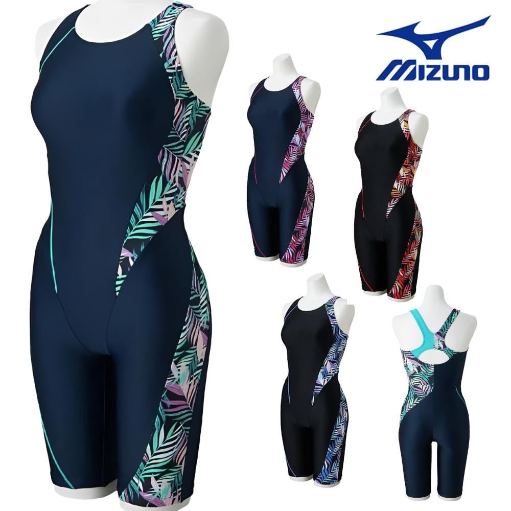 ミズノMIZUNOフィットネス水着レディースStrokeONEオールインワンパッド付き2026年春夏モデルN2JGD313