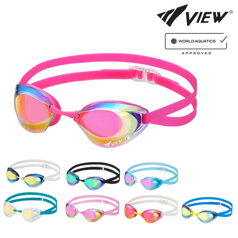 VIEWスイミングゴーグルクッション付きミラータイプBladeNXV250YSAM